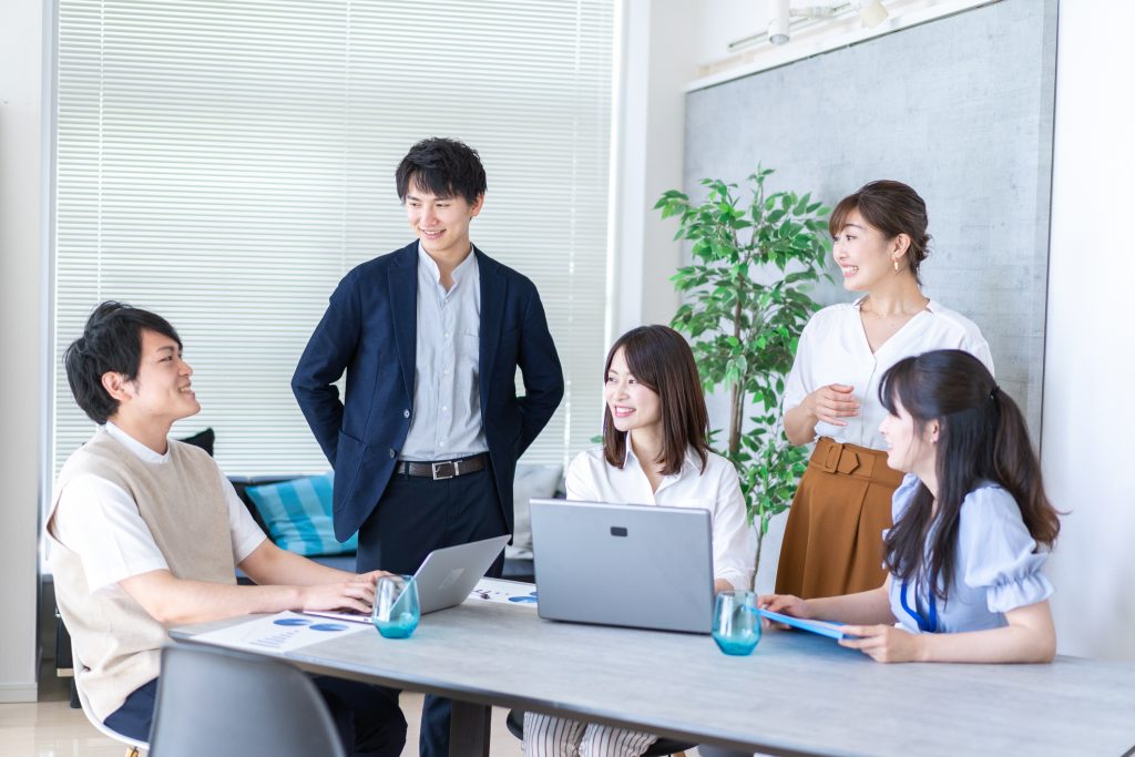 Business people having meeting