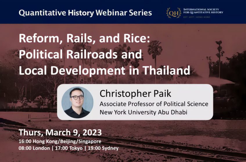 Reform, Rails, and Rice: Political Railroads and Local Development in Thailand