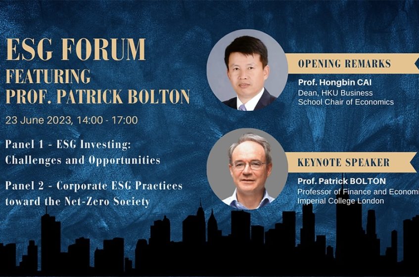 ESG FORUM FEATURING PROFESSOR PATRICK BOLTON