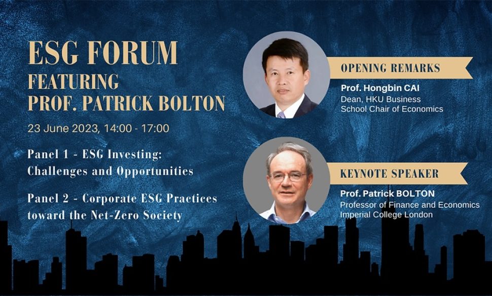 ESG FORUM FEATURING PROFESSOR PATRICK BOLTON