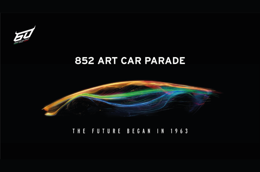 Lamborghini 852 Art Car Parade Charity Public Exhibition