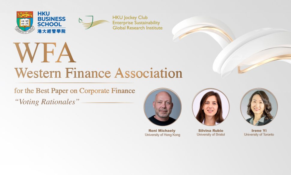 Prof. Roni Michaely wins Best Paper on Corporate Finance – Western Finance Association 2025