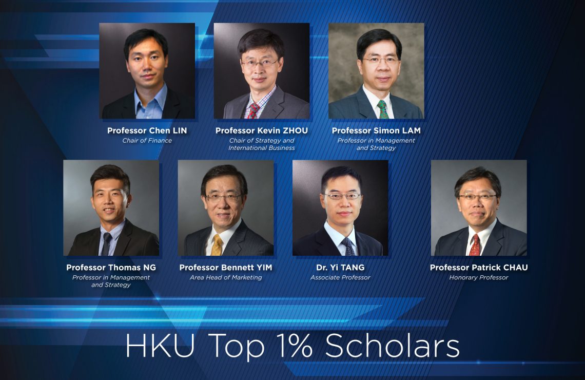 Seven HKU Business School faculty members recognised as top 1% scholars worldwide